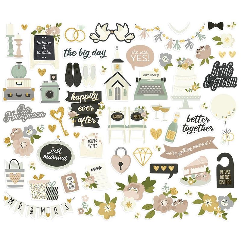 Happily Ever After Bits & Pieces Die-Cuts 60/Pkg