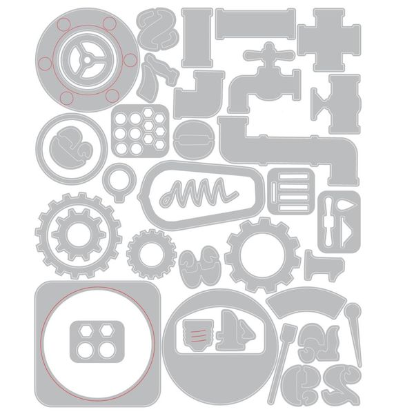 Thinlits Die by Tim Holtz - Vault Industrial - Set 37/Pkg