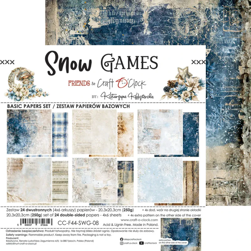 Craft O'Clock - Snow Games - Extras Set - MIX - 8x8