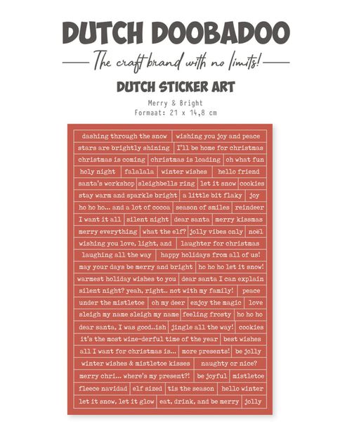 Dutch Doobadoo -Sticker art, red
