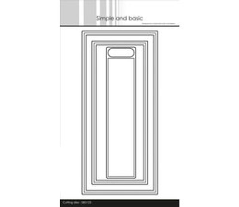 Simple and Basic Frames Slimcard w/add-on Dies