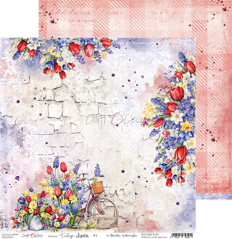TULIP LOVE - A SET OF PAPERS 30,5X30,5CM