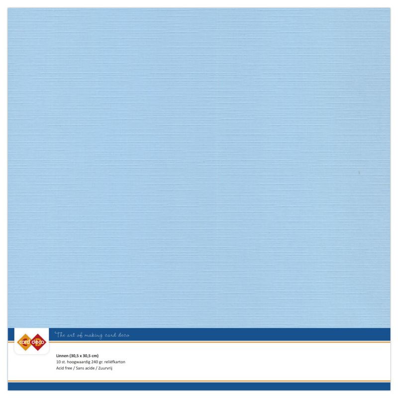 Linen Cardstock - Soft Blue - 10 pk 