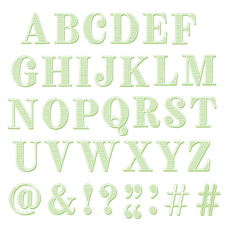 Clear Stamps Set Textured Alphabet (36pcs) by 49 & Market
