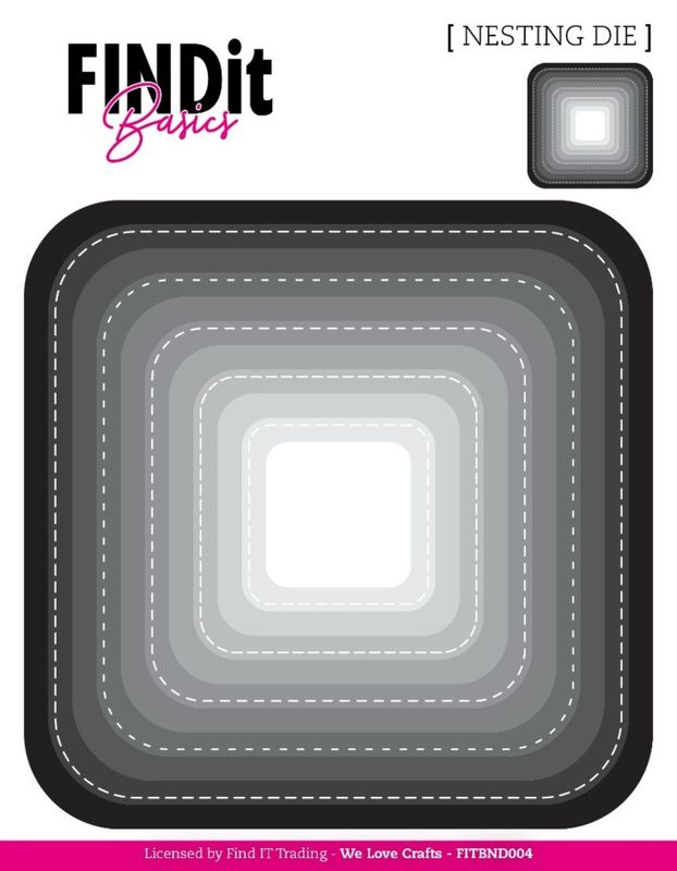 Nesting Dies Curved Squares (FITBND004)