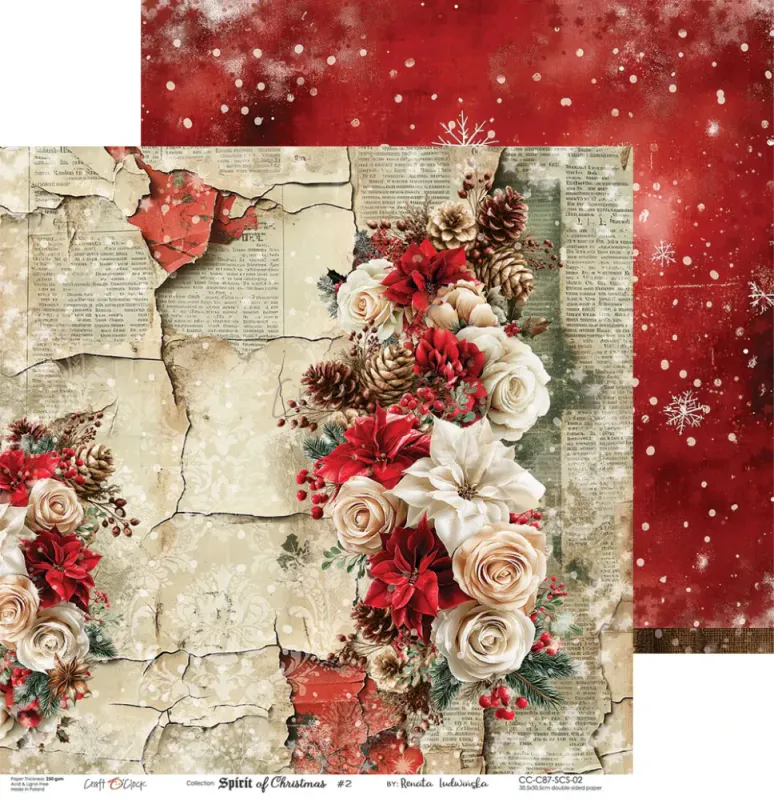 Craft O'Clock - Spirit Of Christmas - Paper Pack - 12 x 12