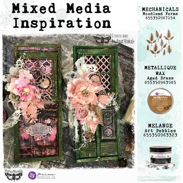Finnabair Art Ingredients Melange Art Pebbles 46/Pkg Assorted Si