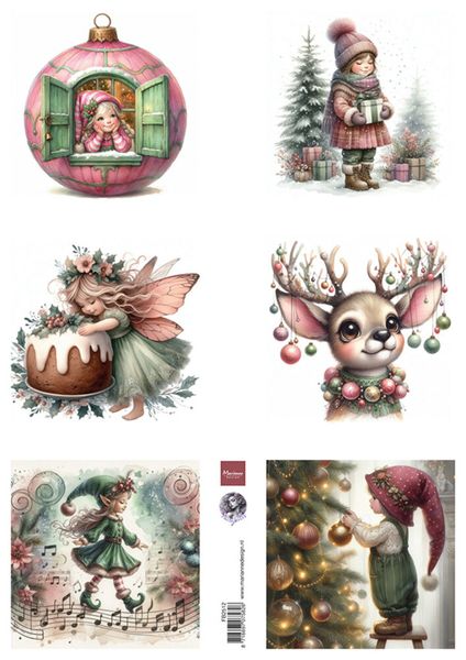 Decoupage Sheet A4 Enchanted Christmas by Fairybells 