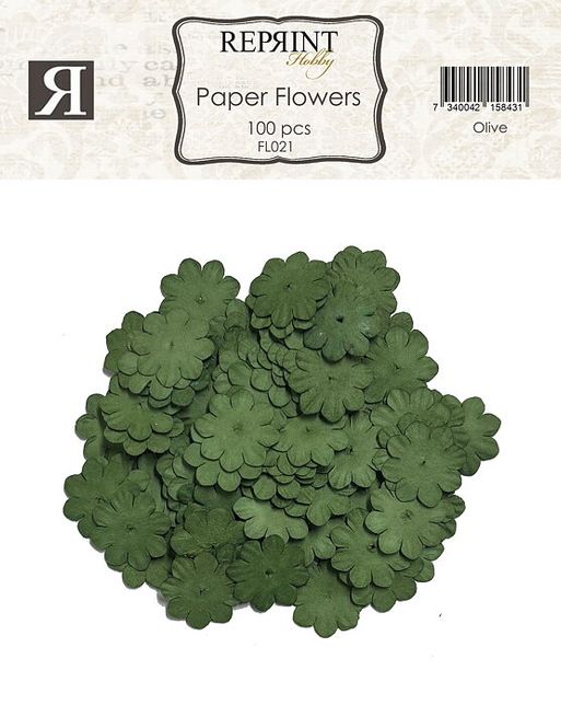 Hovedbilde Mini Pappersblommor  - Olive