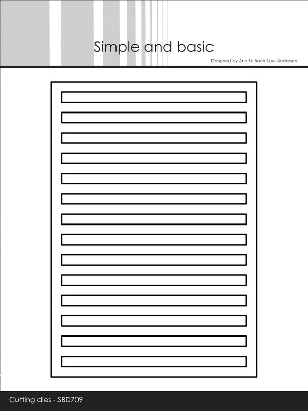 Rectangle Horizontal Striped Panel A6 Dies - Simple & Basic