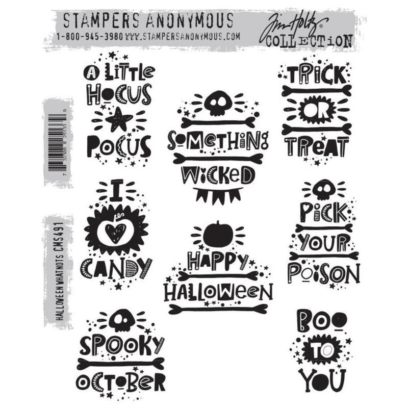 Halloween Whatnots Tim Holtz Cling Stamps
