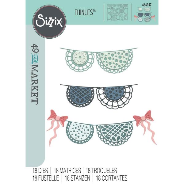 Doily Banner - Sizzix Thinlits Die Set By 49 & Market 