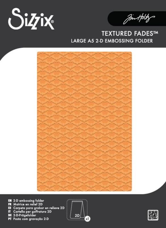 2D Texture Fades w/ A5 Embossing Folder Large Vault Batground by Tim Holtz
