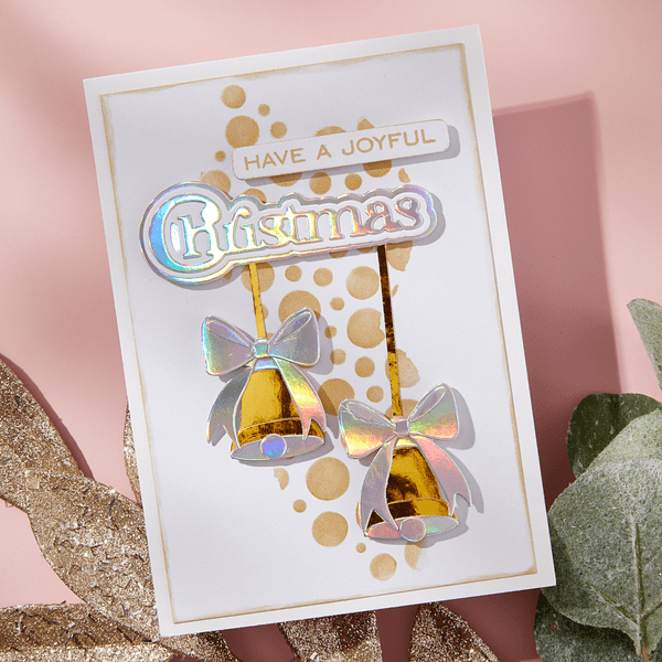 All About Christmas Etched Dies Bow & Bell Scallop Frame