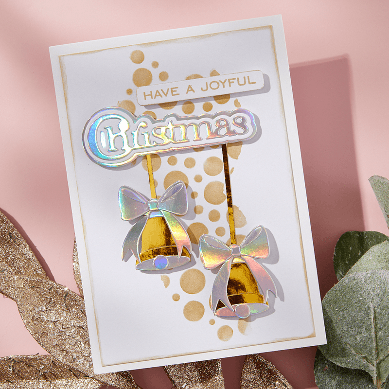 All About Christmas Etched Dies Bow & Bell Scallop Frame