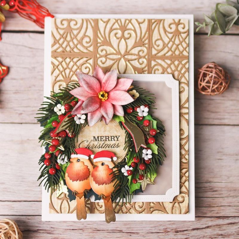 Elizabeth Craft - Holiday Wreath