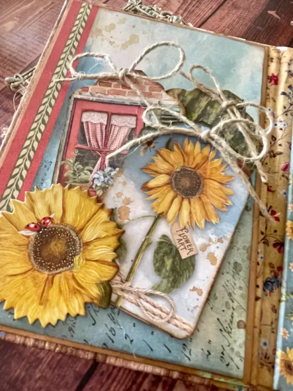 Sunflower Art Ephemera Elements and Poppies 