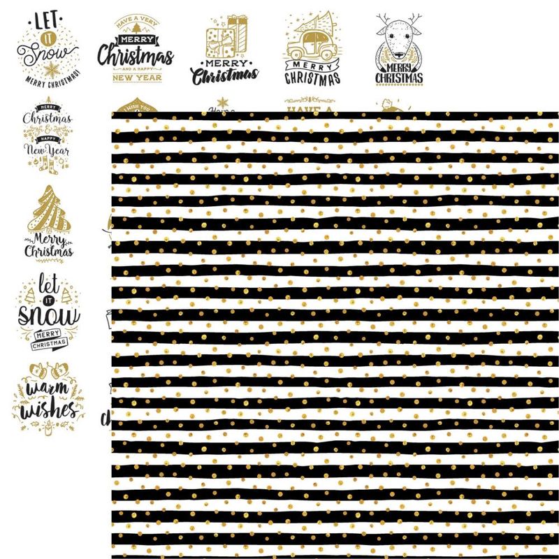 Christmas Greetings - Gold dots