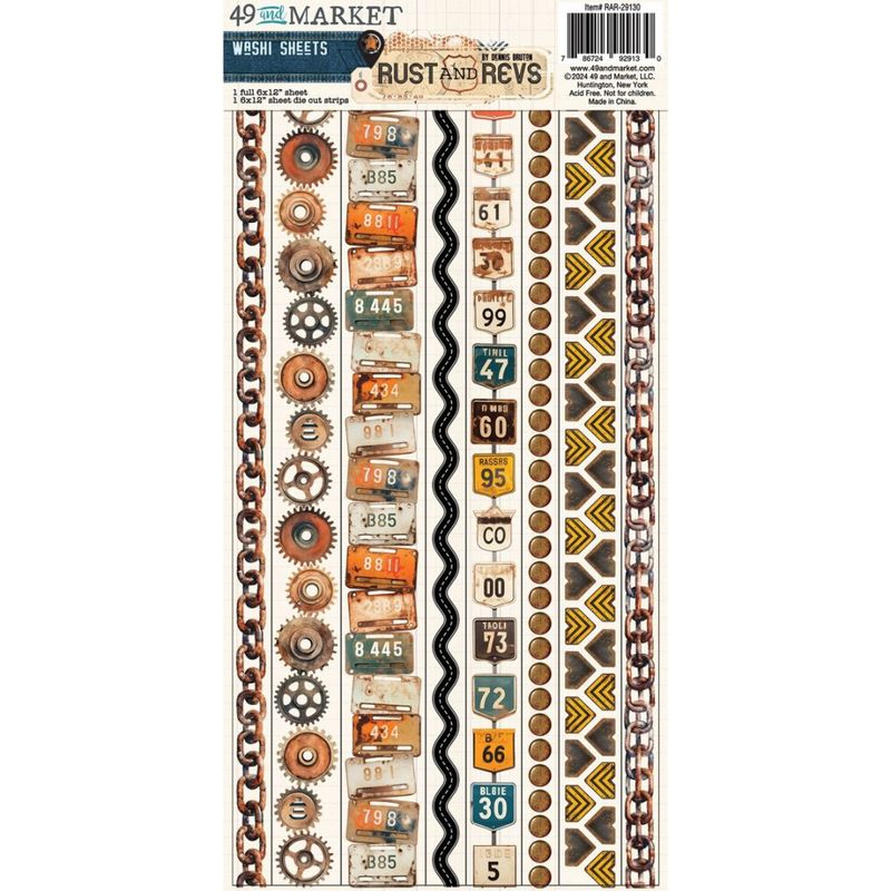 Rust And Revs - Washi Sheets