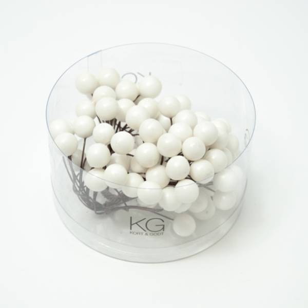 Pyntebær 10 mm hvite