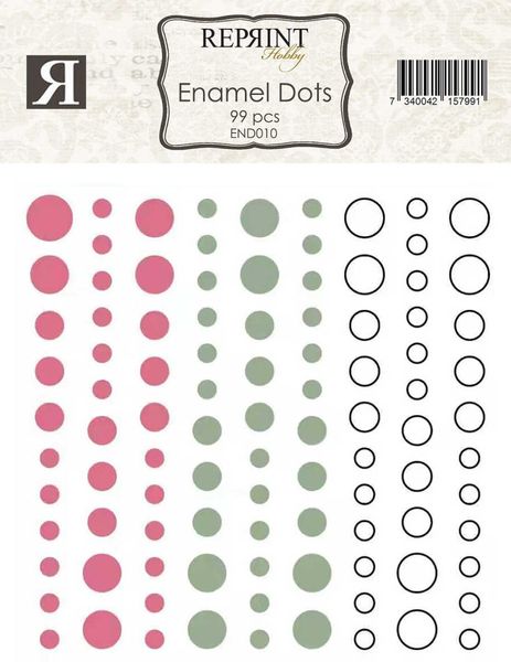 Adhesive Enamel Dots Summer Garden Collection