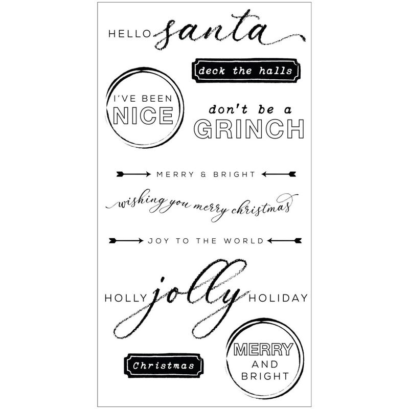Framelits Die w/Stamps by 49 and Market Jolly Sentiments (10+4pc