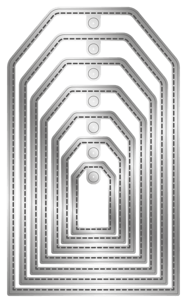 Stitched Edge Metal Die Tags