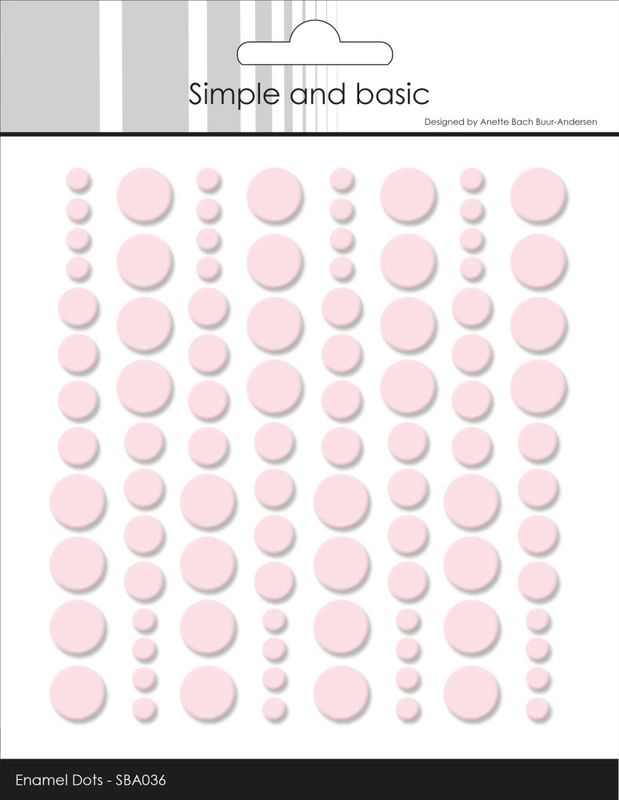 Adhesive Enamel Dots Light Pink (96pcs) (SBA036)