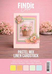 Hovedbilde Linen Cardstock A5 Pastel Mix ...