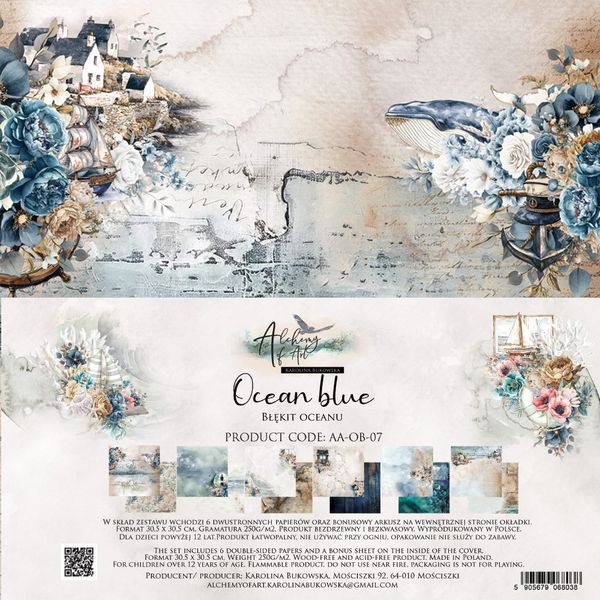 Alchemy of Art Paper Collection Ocean Blue  30&times;30