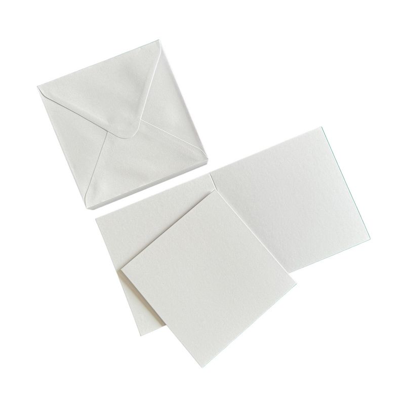 Cards & Envelopes 6x6 Inch Snow White (50pcs) (SS135)