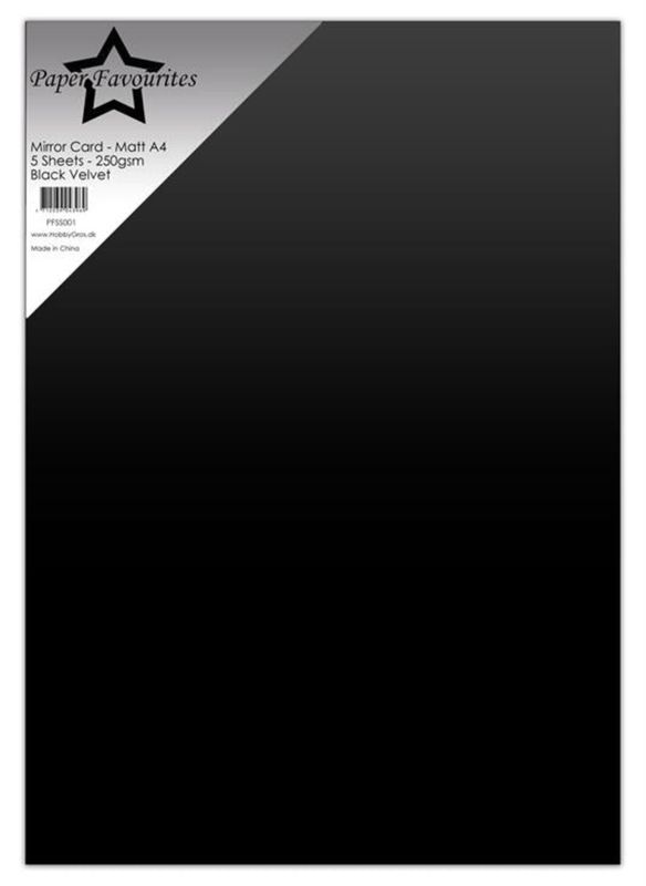 Mirror Card Matte A4 Black Velvet (5pcs)