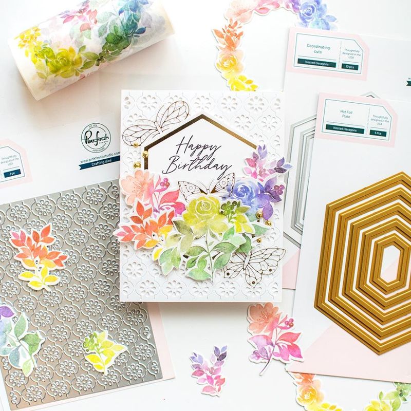 Rainbow Floral - Slimline Die 