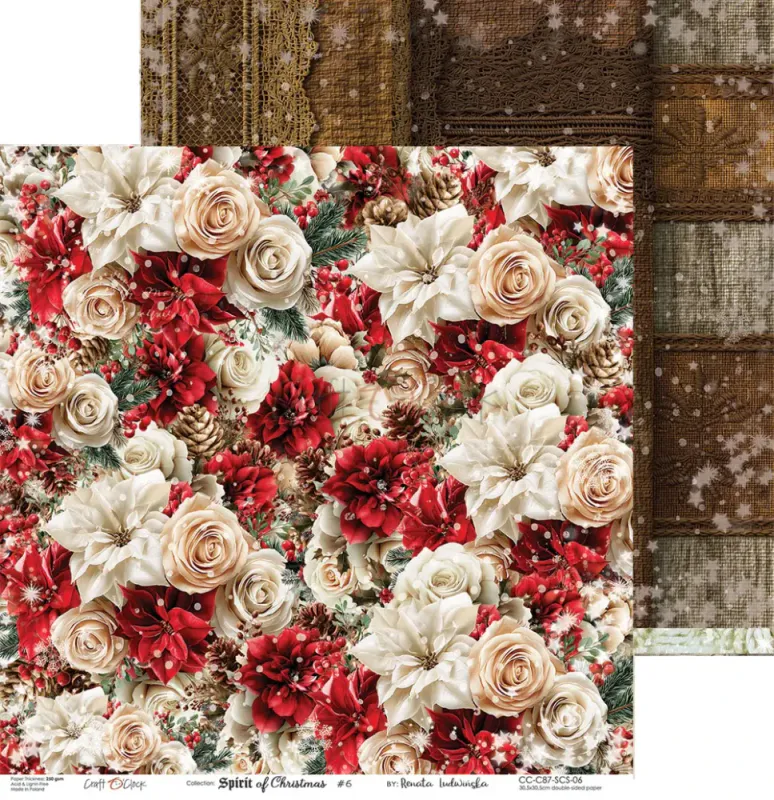 Craft O'Clock - Spirit Of Christmas - Paper Pack - 12 x 12