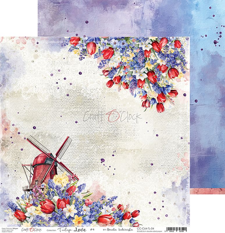 TULIP LOVE - A SET OF PAPERS 30,5X30,5CM