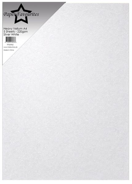Heavy Vellum A4 Silver White 220g (5pcs) 