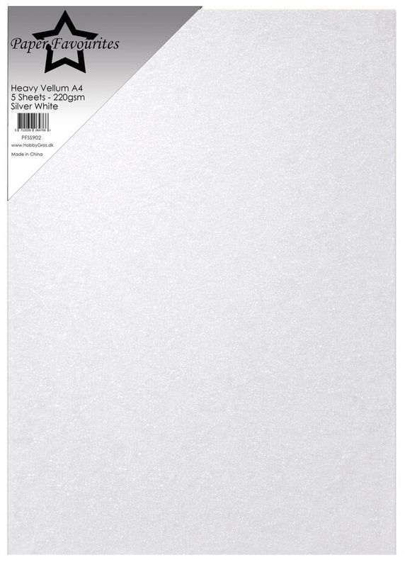 Heavy Vellum A4 Silver White 220g (5pcs) 