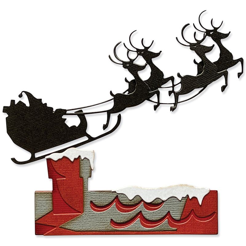 Thinlits Die by Tim Holtz Reindeer Sleigh (8pcs) 
