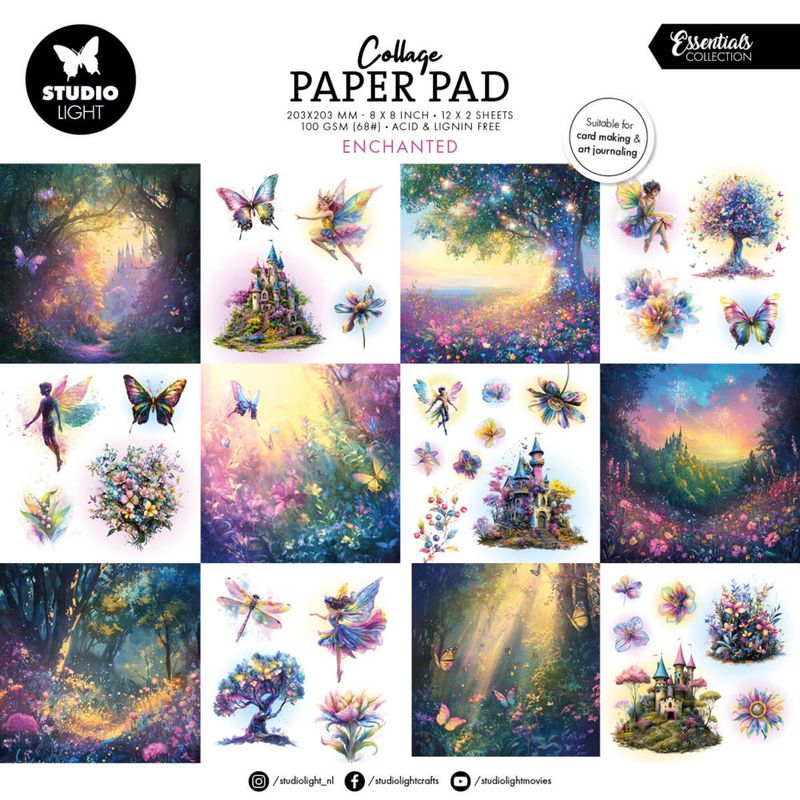 Enchanted 8x8 Inch Collage Paper Pad 