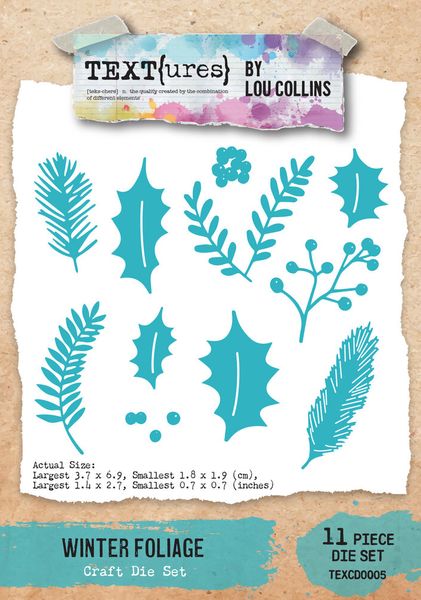 Winter in Bloom Craft Die Set Winter Foliage by Lou Collins 