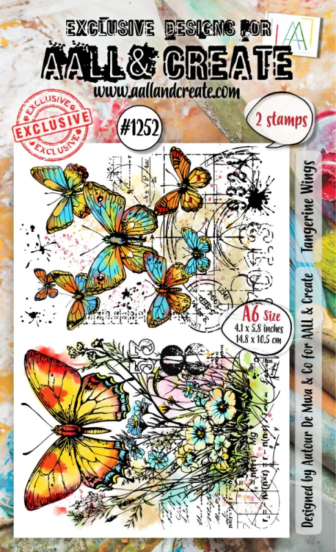 #1252 - A6 STAMP SET - TANGERINE WINGS