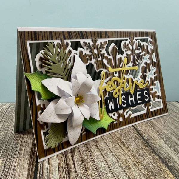Winter in Bloom Craft Die Set Layered Poinsettias by Lou Collins