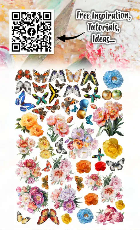 #EP-88 - EPHEMERA DIE-CUTS - SORBET PETALS