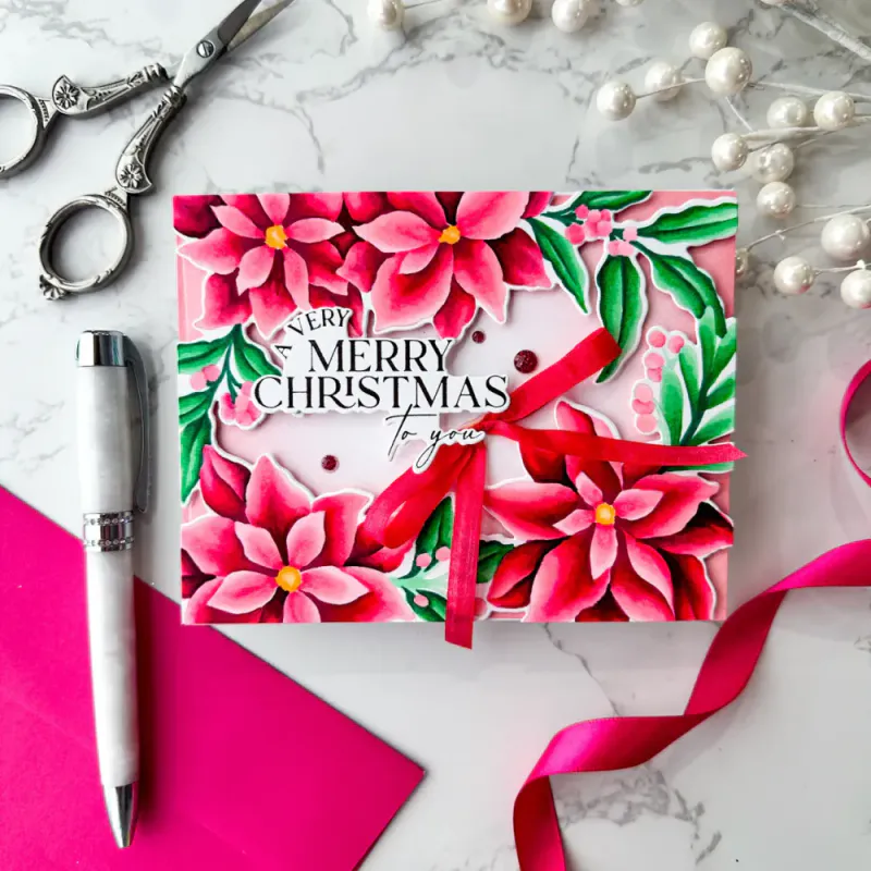 Poinsettia Frame dies