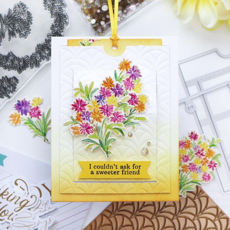 Rainbow Daisies - stempel