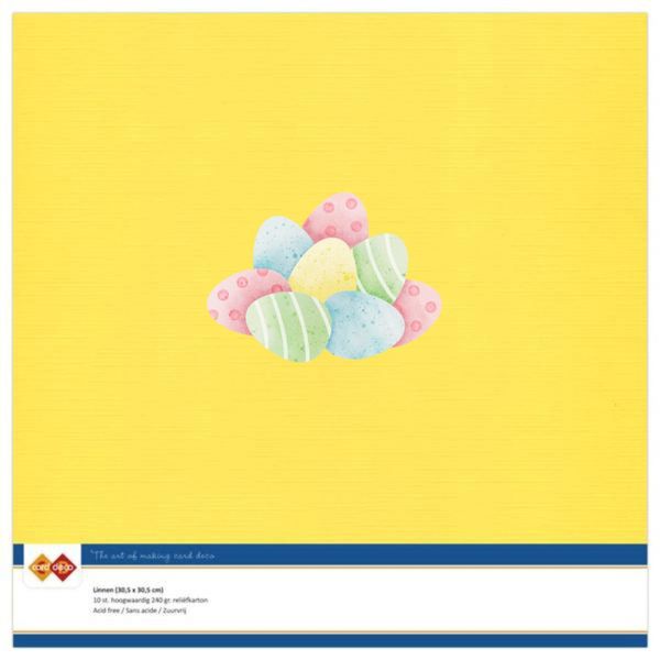 Linen Cardstock - Bright Yellow
