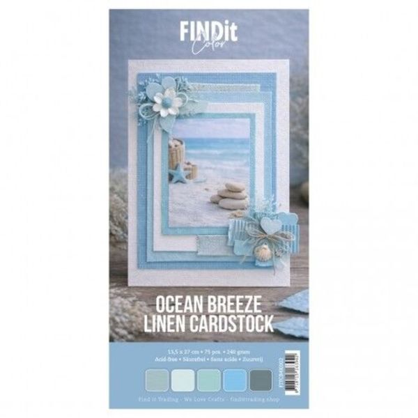 Linen Cardstock 4K Ocean Breeze (75pcs)
