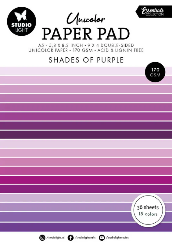 Shades Of Purple A5 Unicolor Paper Pad