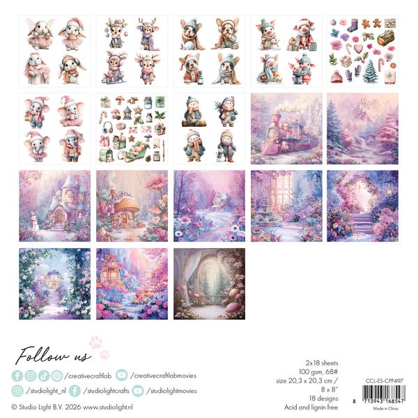 Candy Christmas Essentials Collage Paper Pad