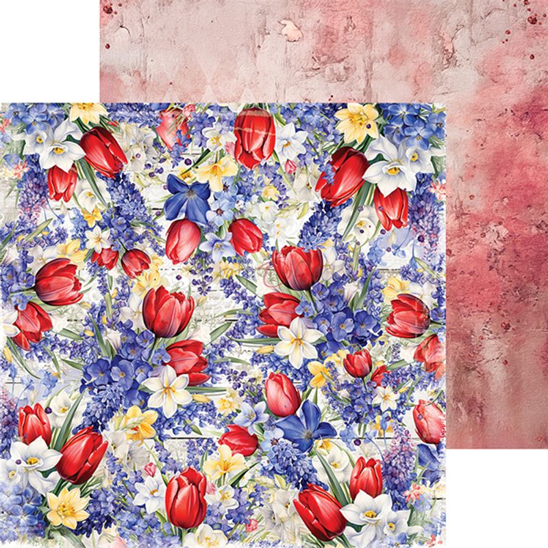 TULIP LOVE - A SET OF PAPERS 15,25X15,25CM